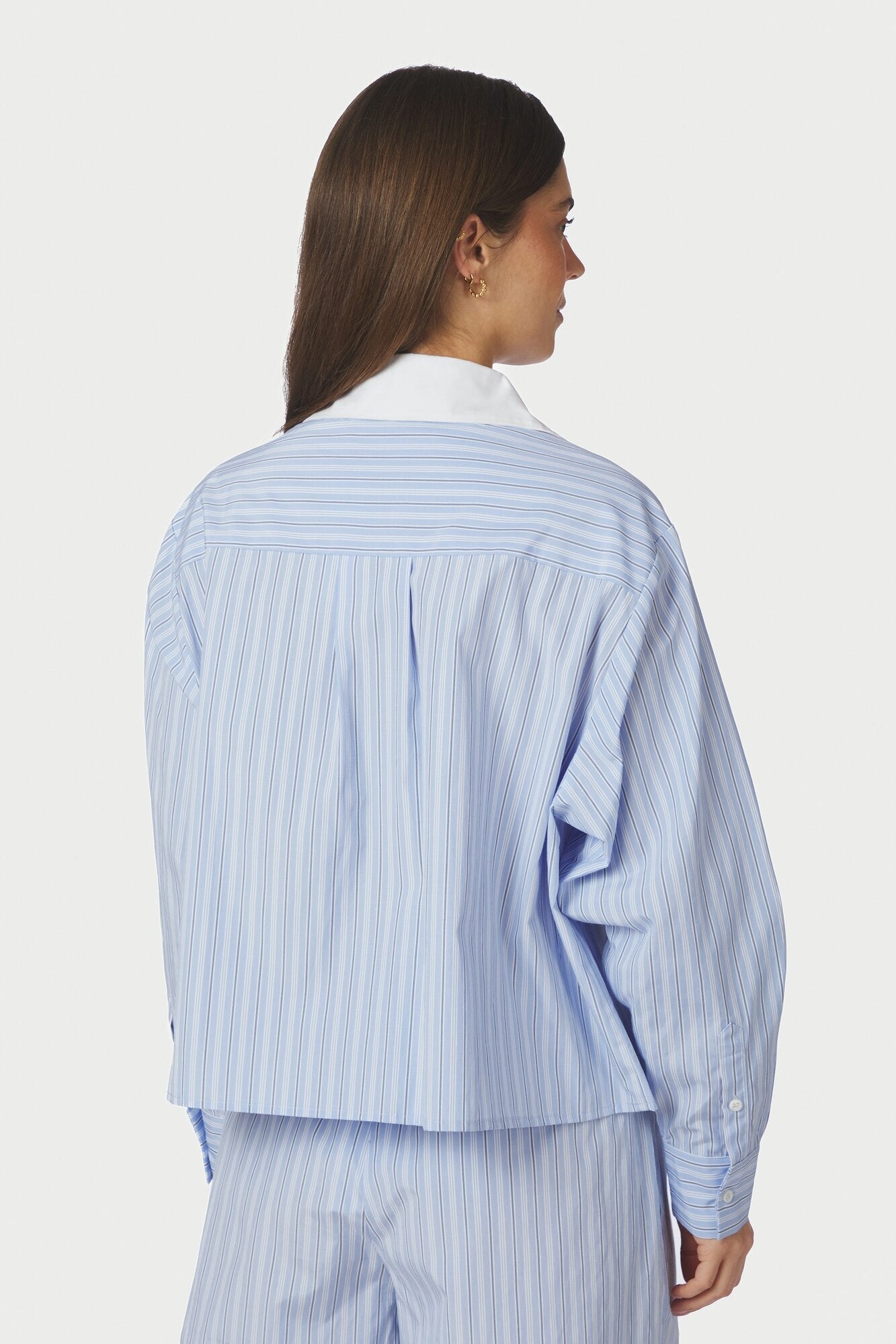 Delfia Stripe skjorte - lyseblå